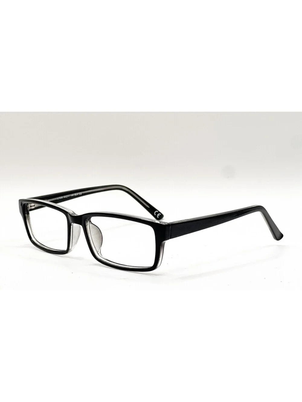 Fgx DG0122 L7006 Black/Crystal Rectangle Authentic Eyeglass Frames 55-17